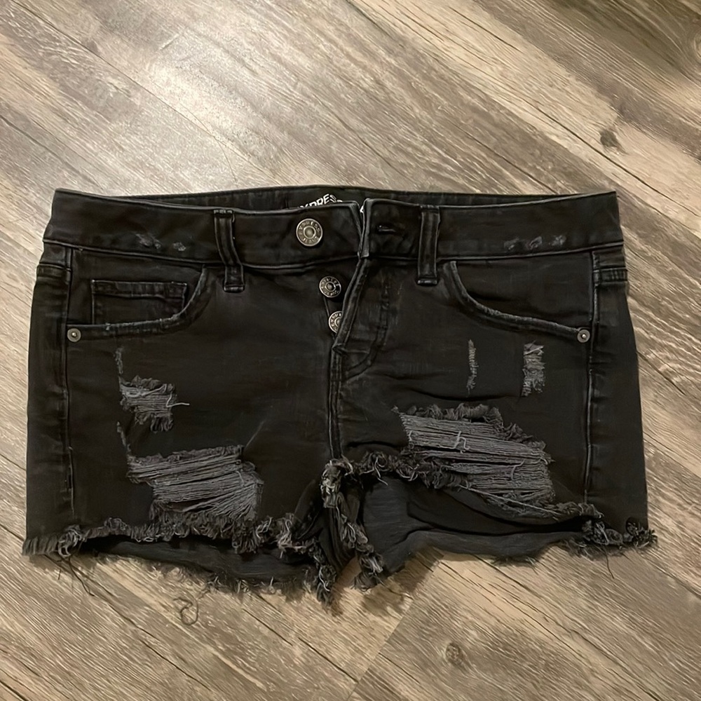Express black denim shorts size 2